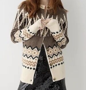 J.Crew Fair Isle sweater - heather fawn